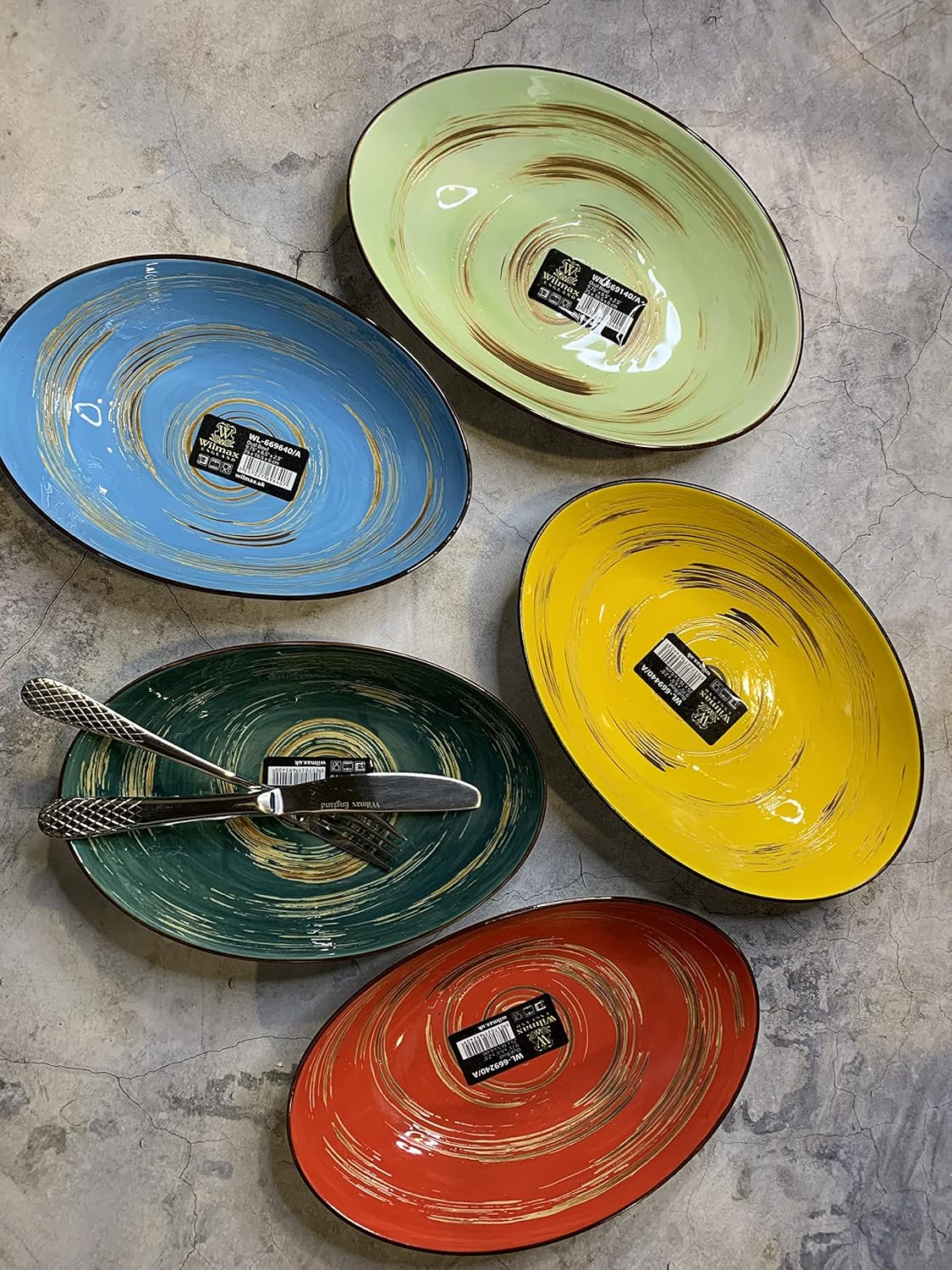 Wilmax Oval Bowl 30 x 19.5 x 7 cm, blau, Spiral Collection WL-669641/A