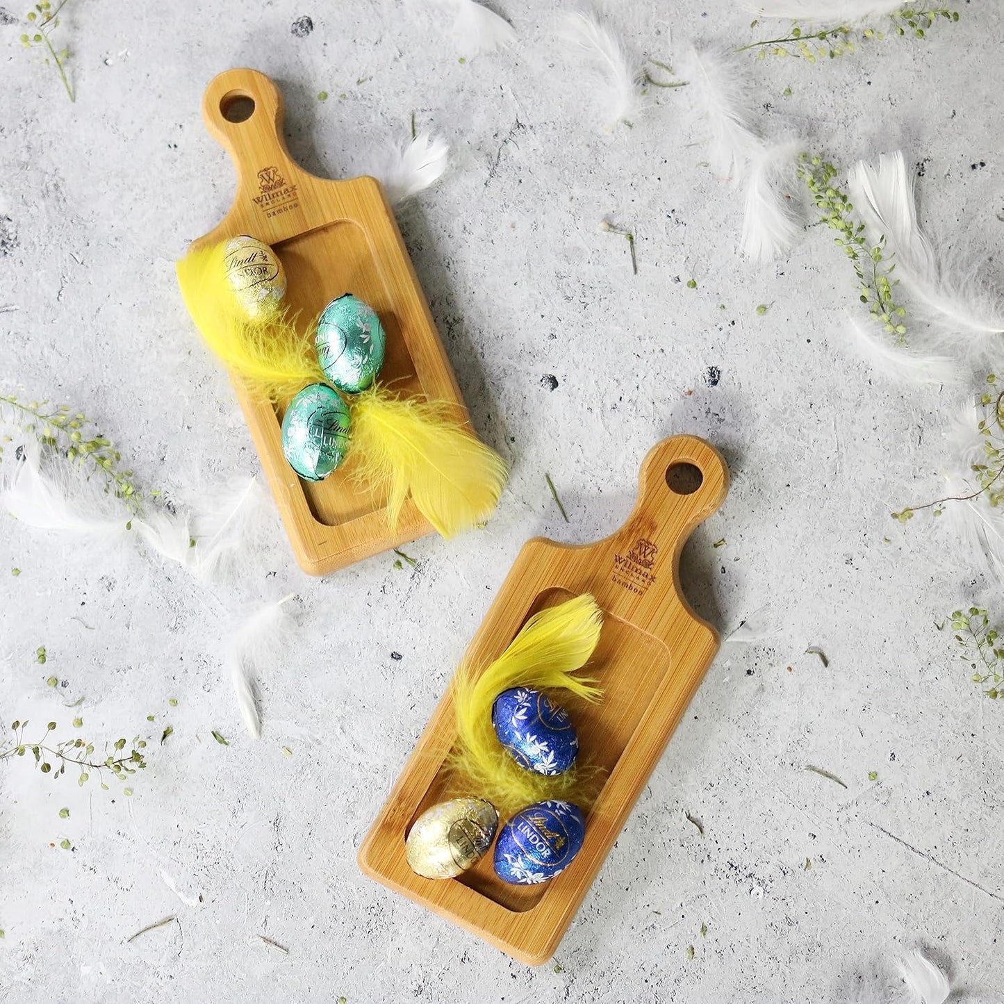 Wilmax Bambus Serviertablett 17 x 7 cm für Steaks & Desserts  6 Stück WL-771002/A6