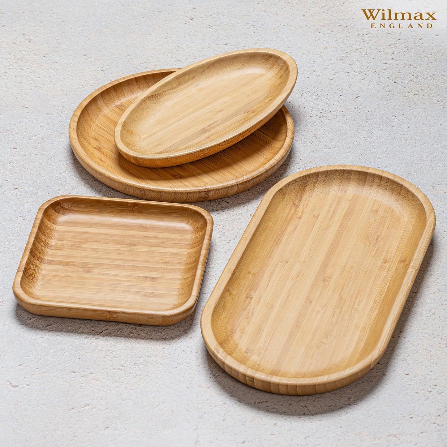Wilmax Bambus-Teller, 20,5 x 20,5 cm, 2er Set, WL-771021/A2