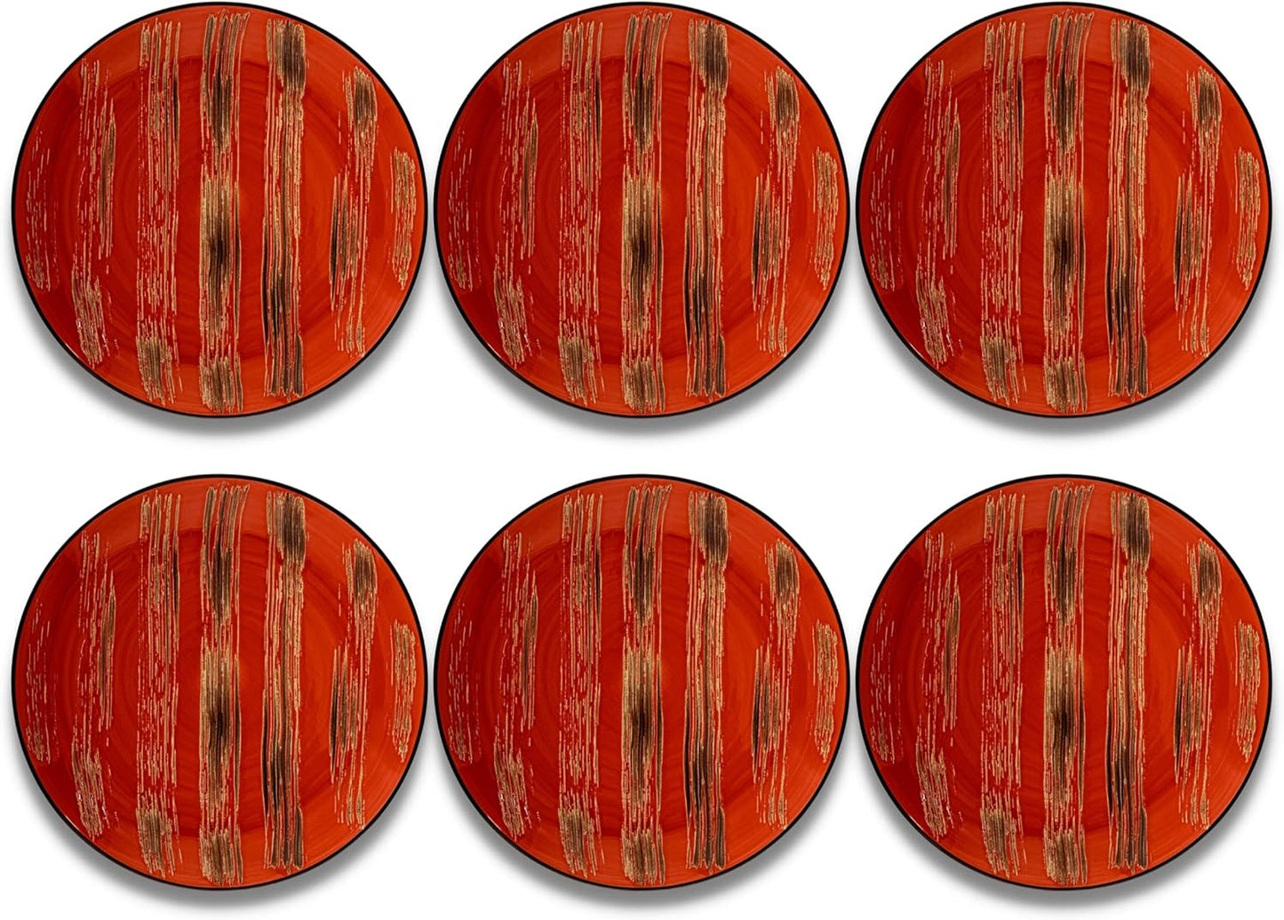 Wilmax Red Porcelain Plate 18 cm, Set of 6 WL-668211/A6