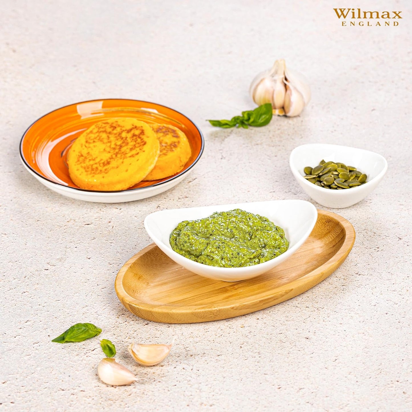 Wilmax Porzellan Untertasse, 15 cm, Spiral Orange Kollektion, WL-669336/B