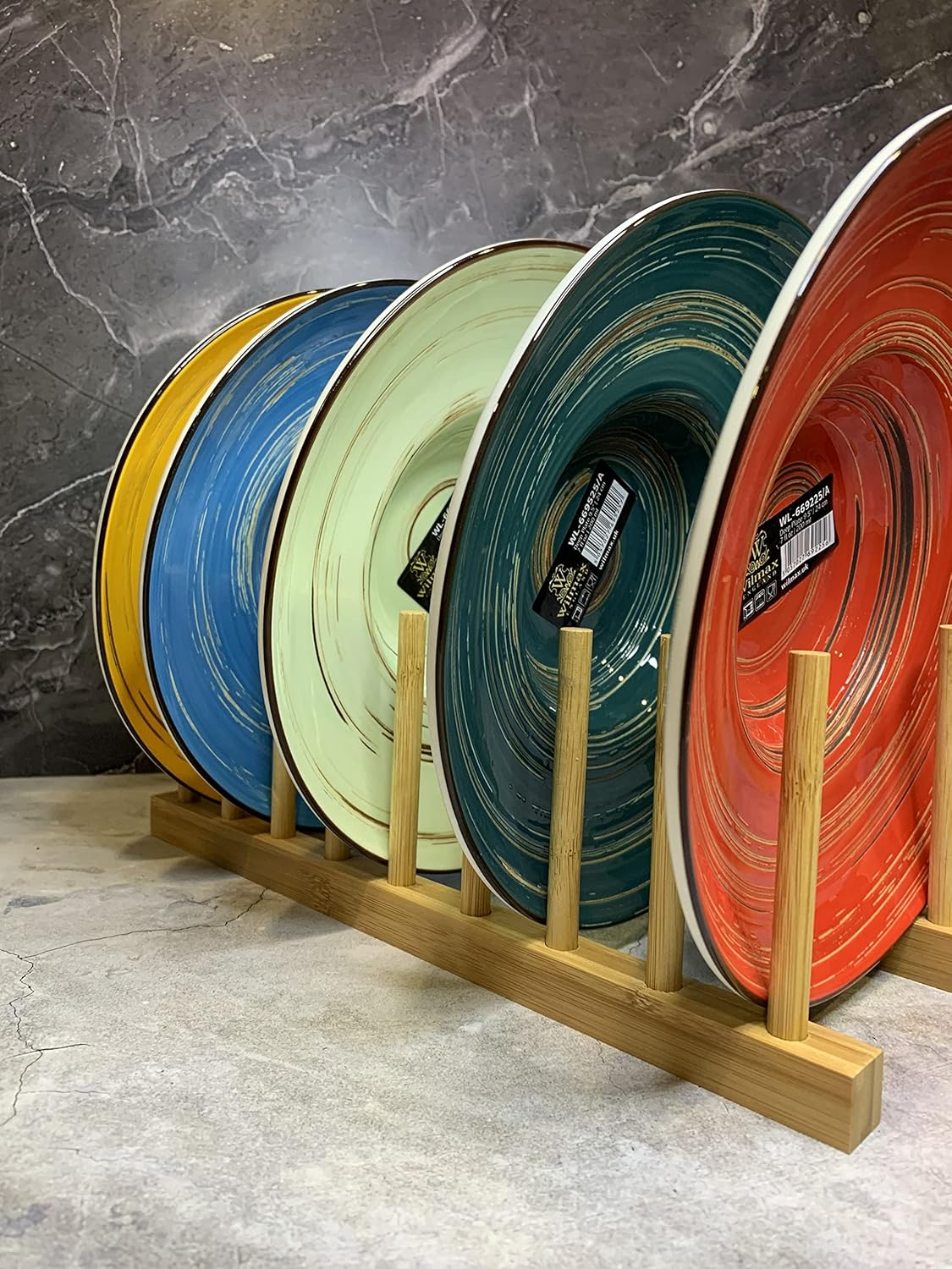 Wilmax Porzellanteller Grün, 24 cm, runder Tiefteller WL-669525/A2