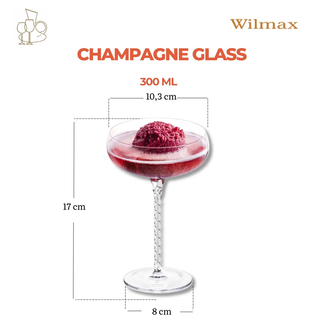 Wilmax Champagnefluit Kristalglas (2 stuks)