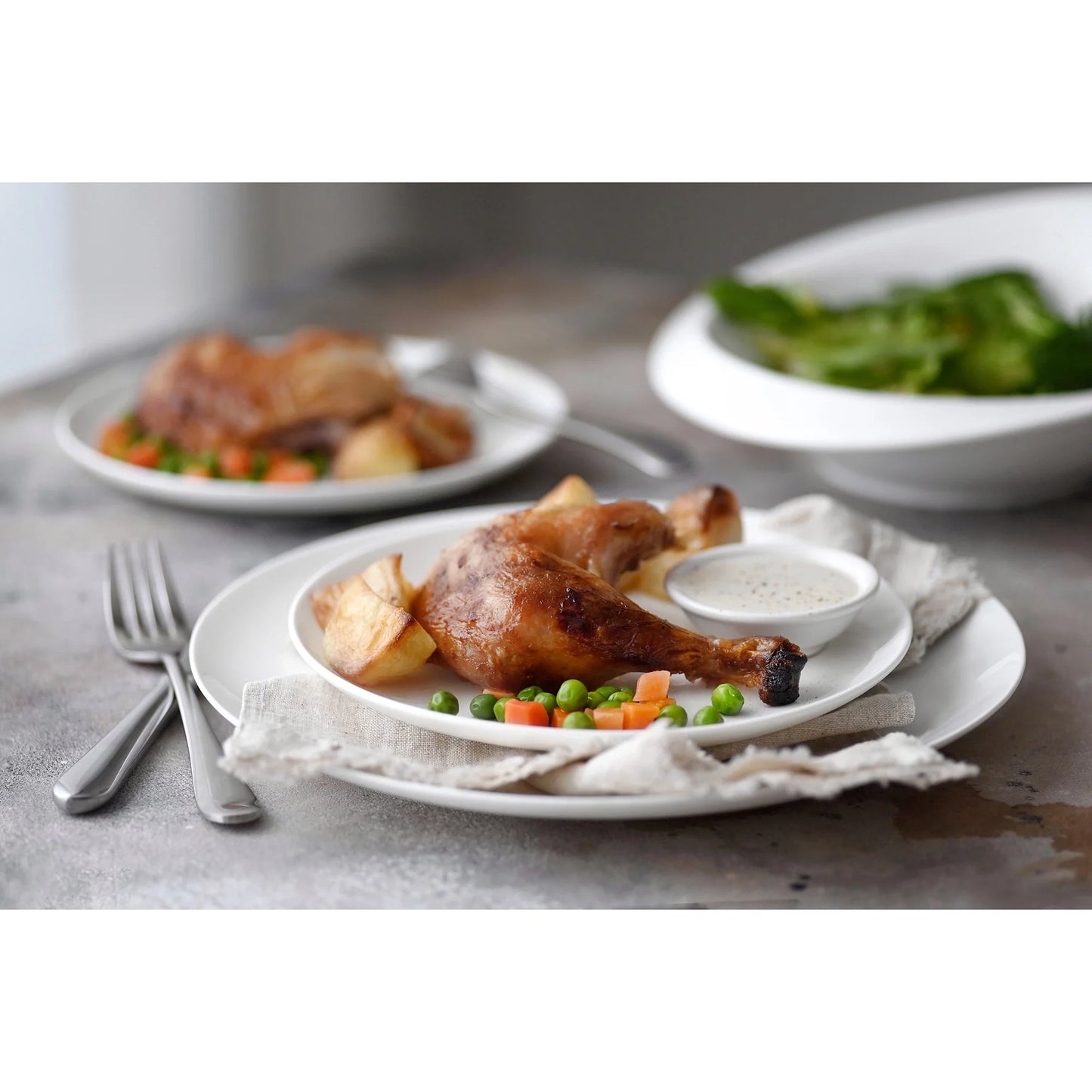 Wilmax Porzellan Speiseteller mit breitem Rand – WL-991015/A