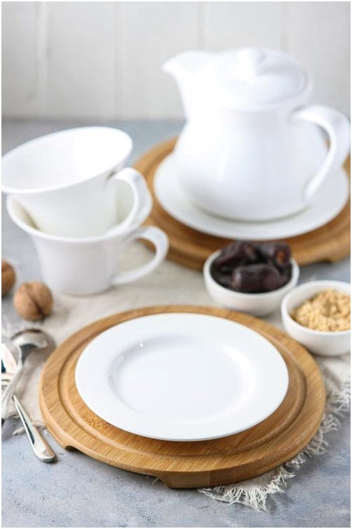 Wilmax England Dessertbord 20 cm van Porselein, Wit WL-991178/A