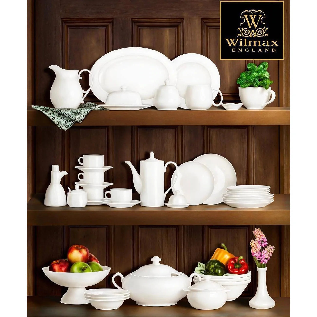 Wilmax Porzellan Speiseteller, 25,5 cm, Weiß – WL-991180/A