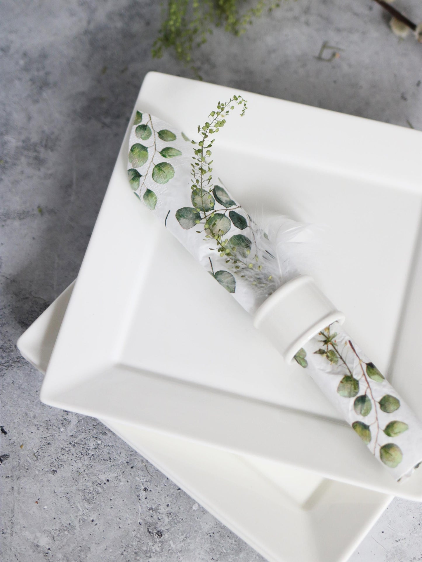 Wilmax Serviettenring Weiß – Elegante Tischdekoration – WL-996044/A