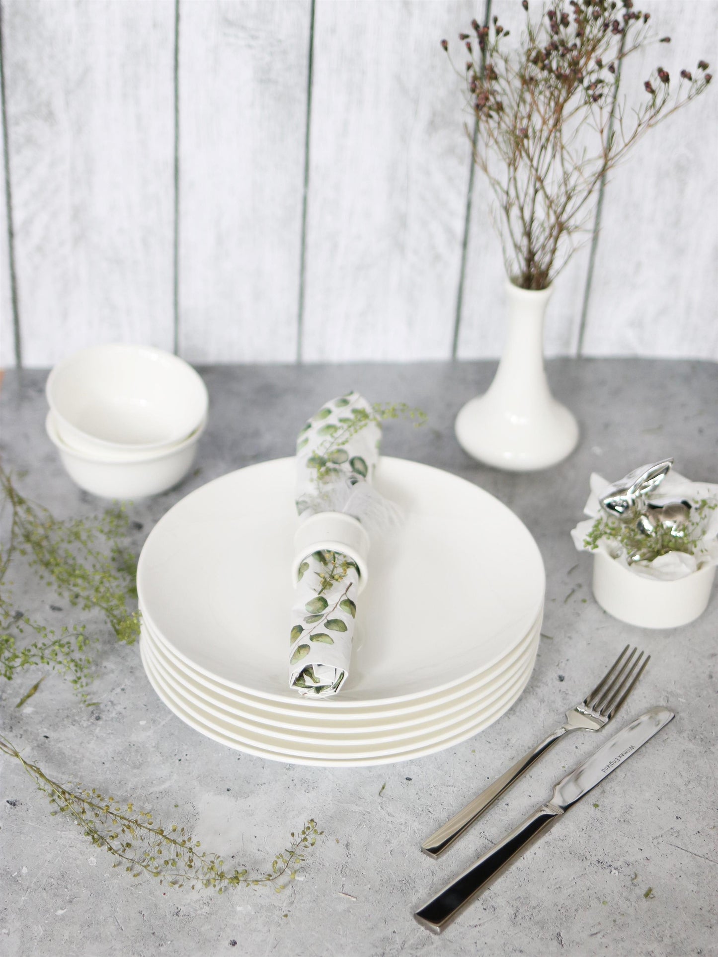 Wilmax Serviettenring Weiß – Elegante Tischdekoration – WL-996044/A