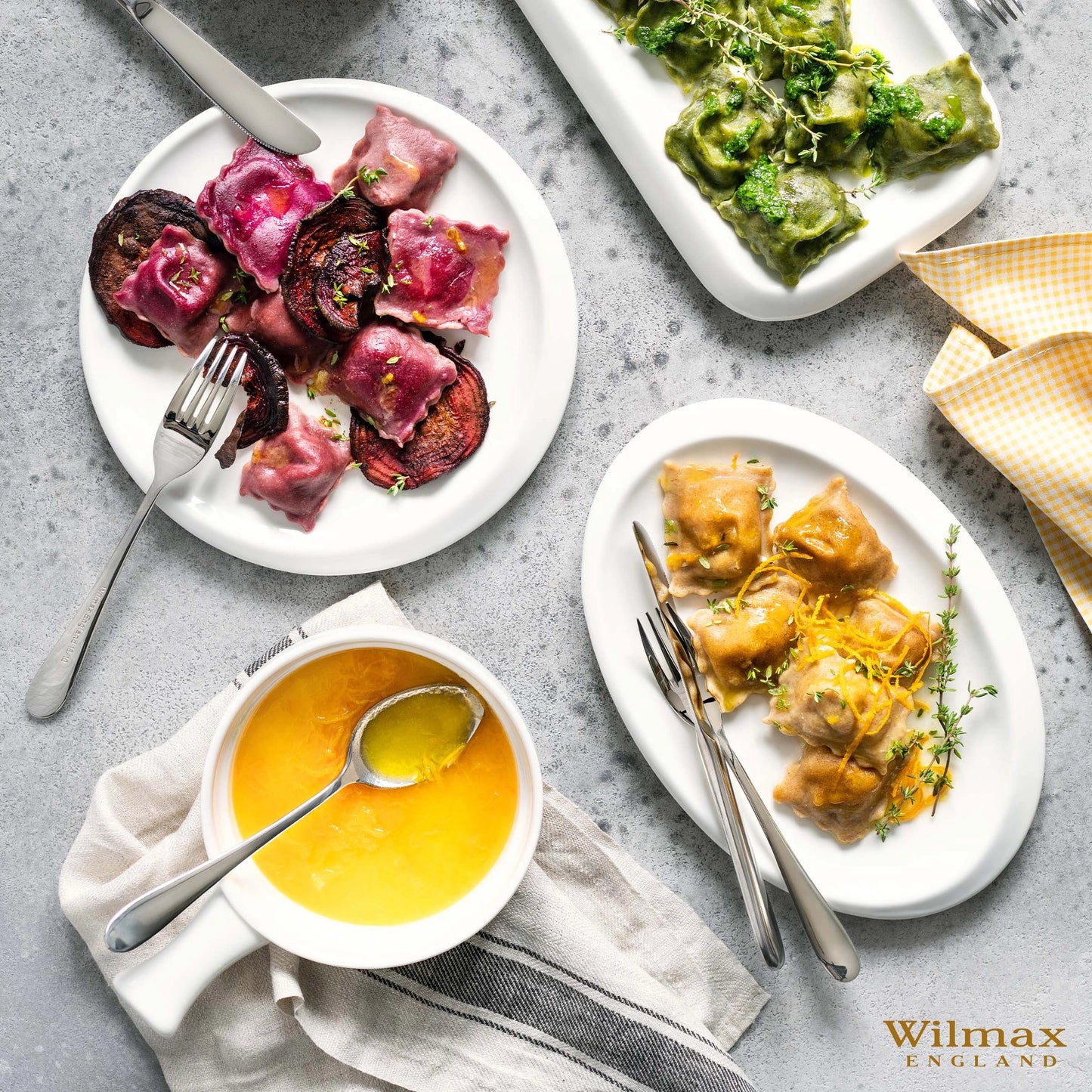 Wilmax Auflaufform mit Griff – 450 ml – Hitzebeständig & Ofenfest – Weiß – WL-997013/A