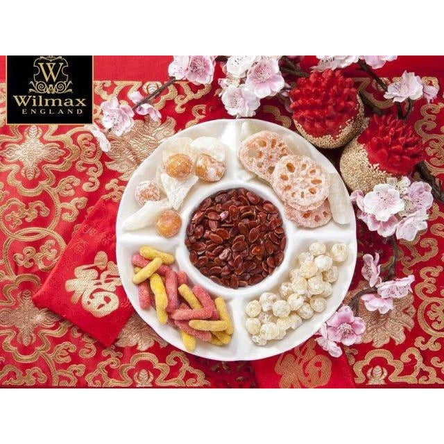 Wilmax Porzellan-Servierteller, 4-geteilt, rund, 25,5 cm, WL-992019/A