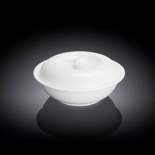 Wilmax Schaal met deksel, porselein wit, 1700 ml 26 cm