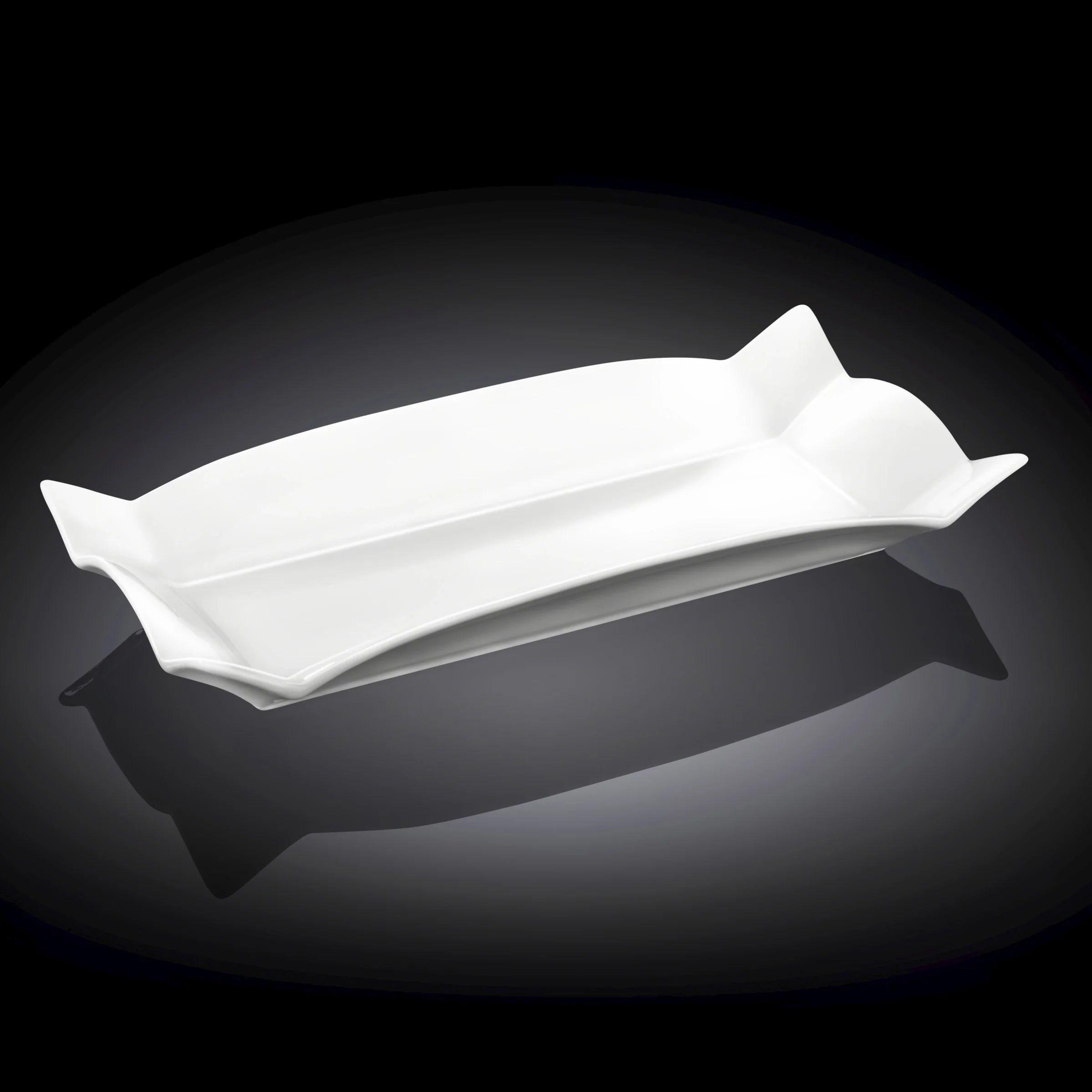 Wilmax Porzellanplatte, rechteckig, 31,75 x 15,24 cm, WL-992583/A