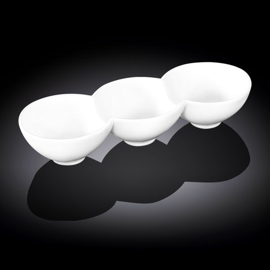 Wilmax Geteilter Teller Weiß 26 cm – Hochwertiges Porzellan – WL-992601/A