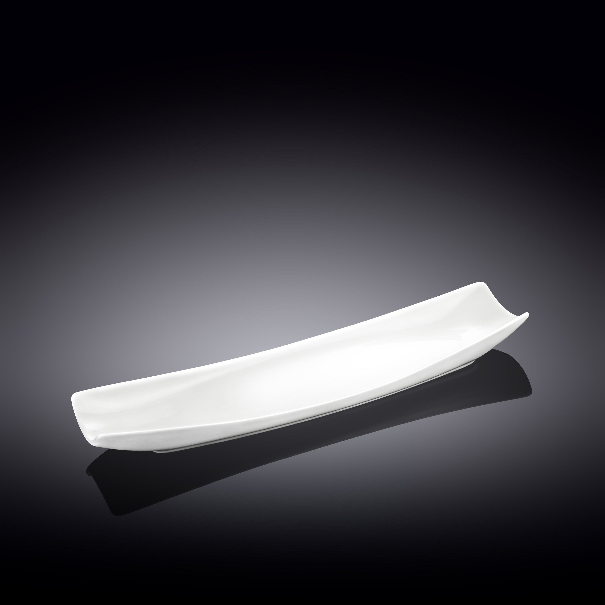 Wilmax England Serveerplaat 30x10 cm van porselein, Wit