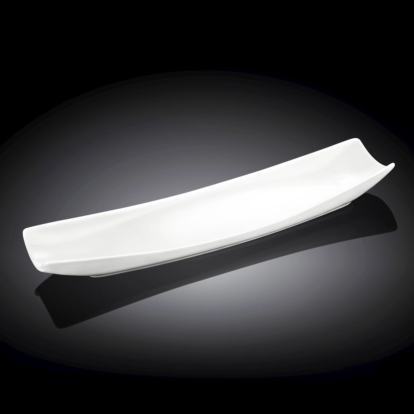 Wilmax Serveerblad 35 x 11 cm van porselein, wit