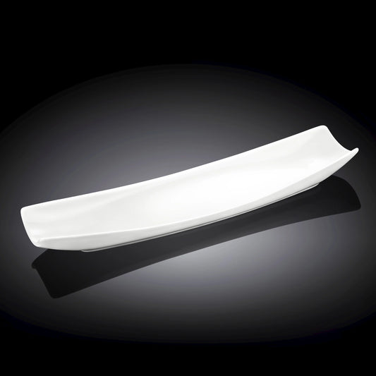 Wilmax Serveerblad 35 x 11 cm van porselein, wit