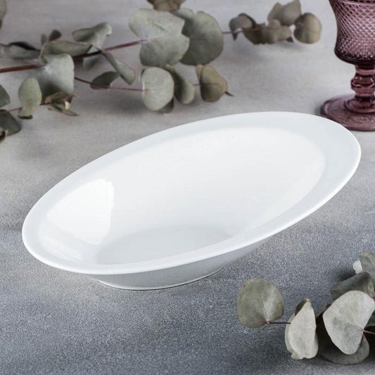 Wilmax Schaal 33.5 x 23 cm van Porselein, Wit WL-992814/A