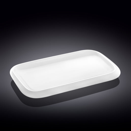 Wilmax England Rechteckige Porzellanplatte, 36 x 22 cm, WL-992662/A