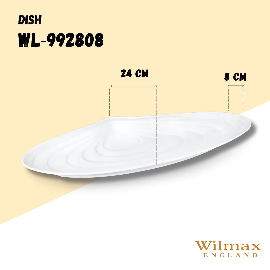 Wilmax England Visplatter 63x24 cm Porselein Wit