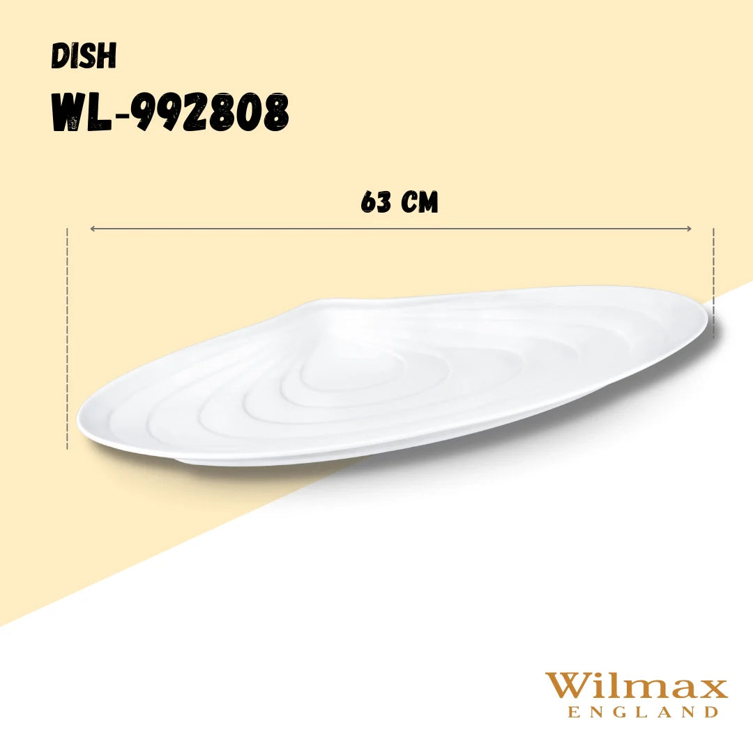 Wilmax England Visplatter 63x24 cm Porselein Wit