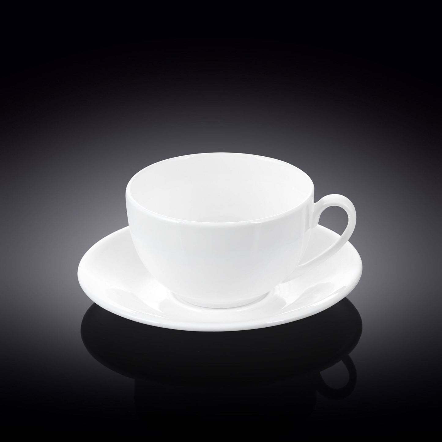 Wilmax Teacup with Saucer White Porcelain WL-993000/1C