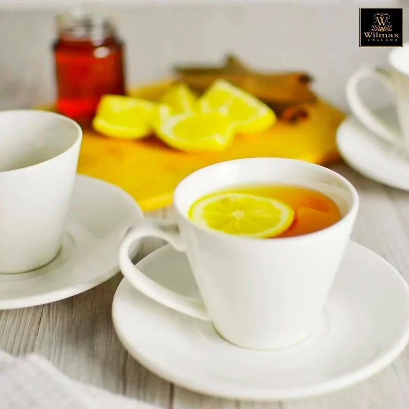 Wilmax Thee Kopjes & Schotels Set 2-delig 180 ml Porselein WL-993004/2C