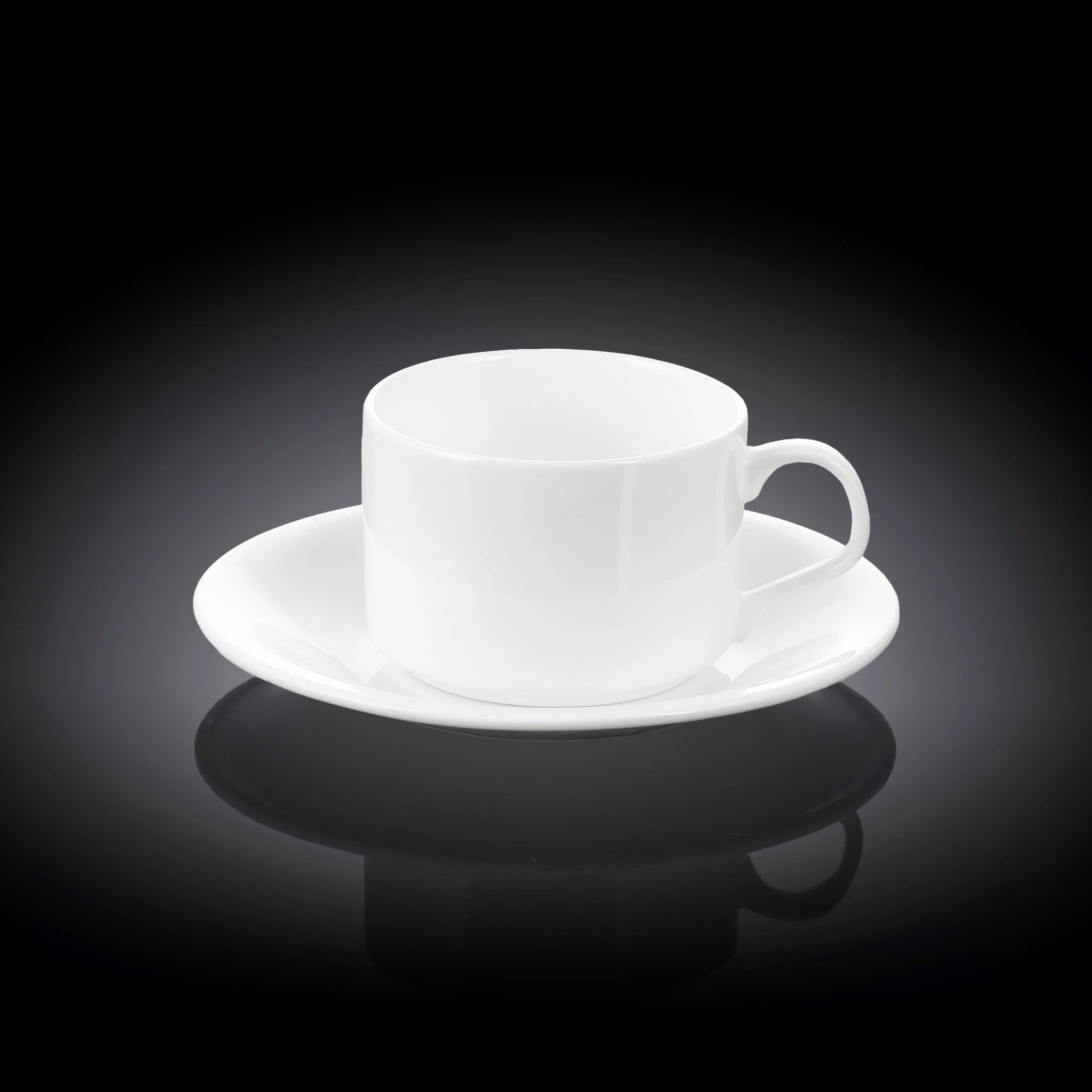 Wilmax Tea Cups with Saucers 2-piece set 160 ml White WL-993006/2C