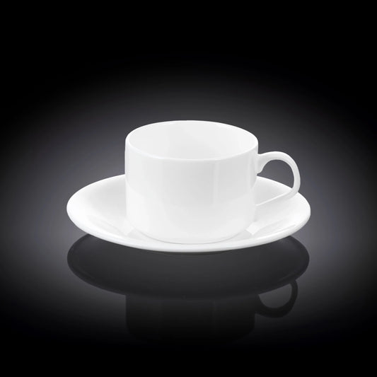 Wilmax Tea Cups with Saucers 2-piece set 160 ml White WL-993006/2C