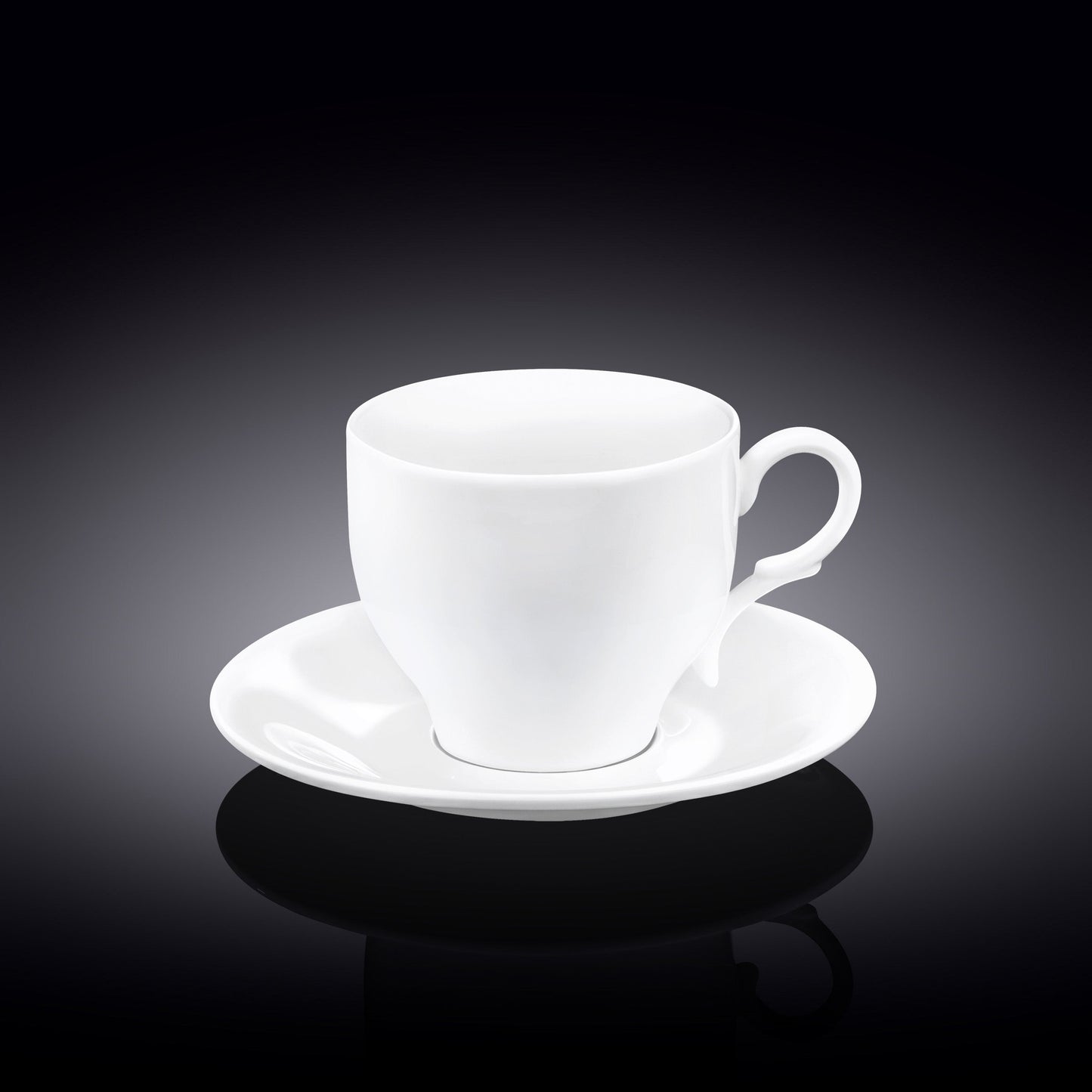 Wilmax Theekop met Schotel 220 ml Wit Porselein WL-993009/AB