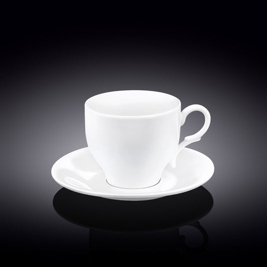 Wilmax Tea Cup with Saucer 220 ml White Porcelain WL-993009/AB