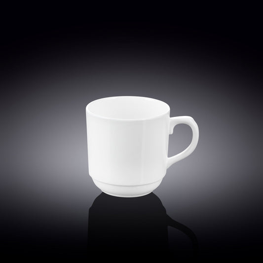 Wilmax Tasse 250 ml aus Porzellan, klassisches Design – WL-993017/A