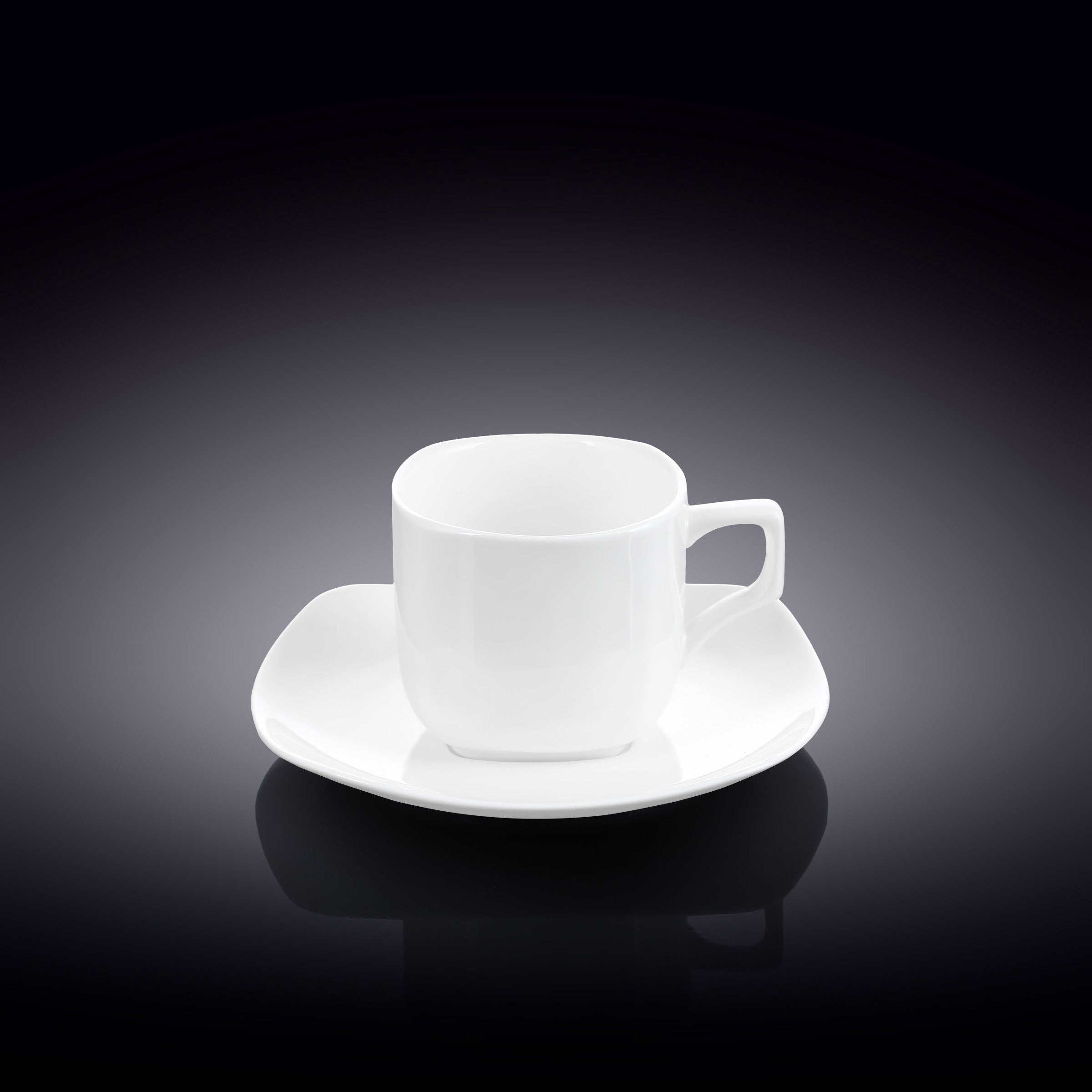 Wilmax England koffie/thee kop+schotel 90ml (4x) WL-993041/4C