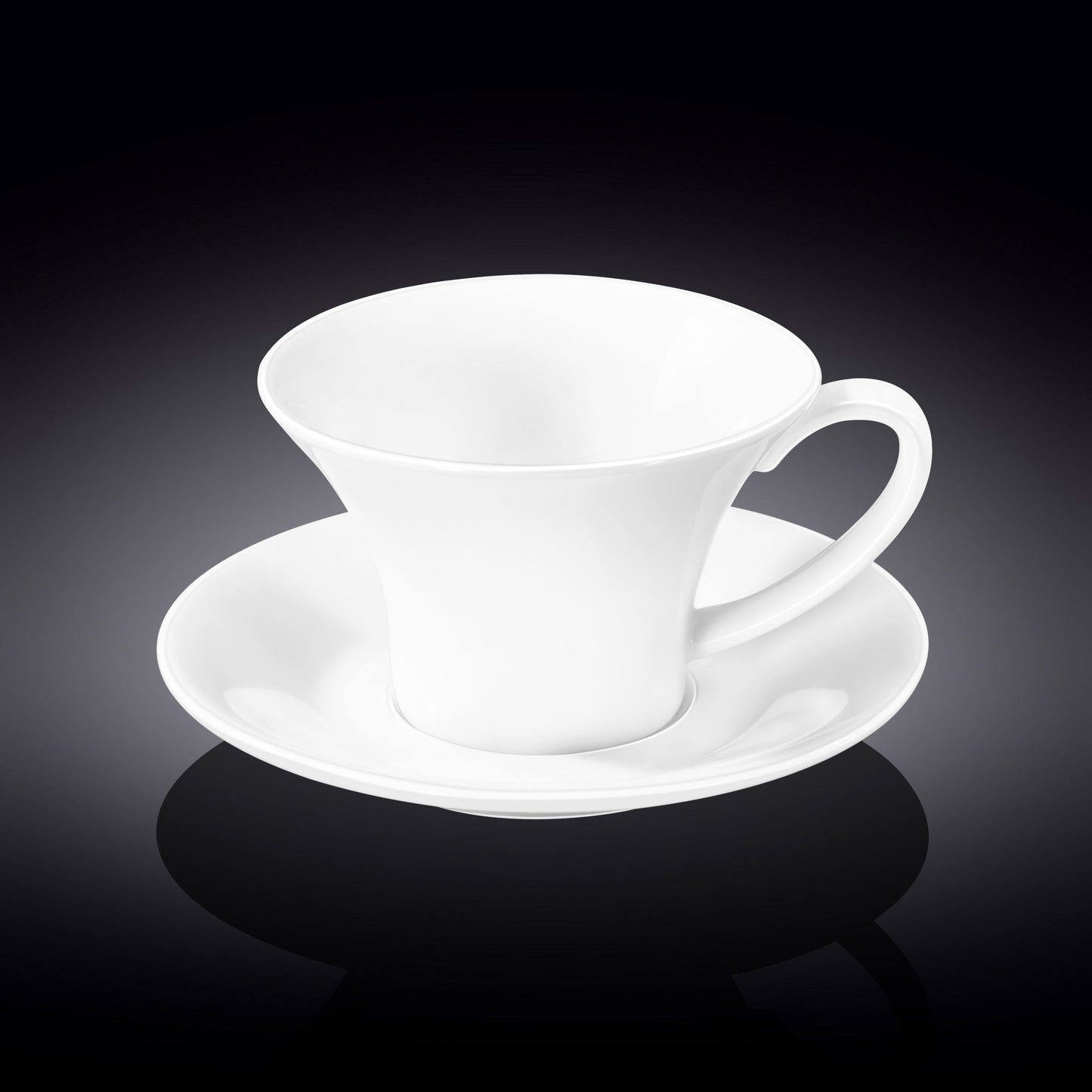 Wilmax Tea Cup & Saucer Porcelain White 430 WL-993172/AB