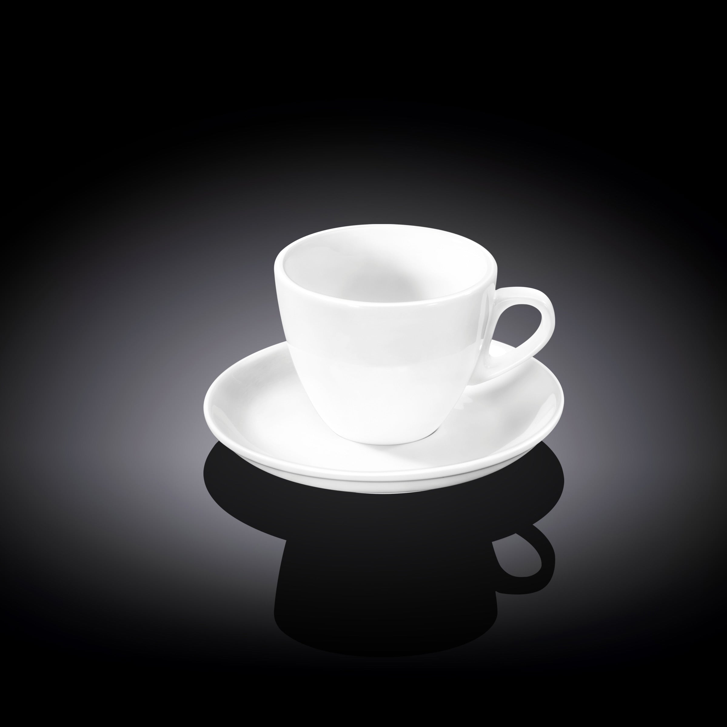 Wilmax Espressokop met schotel Wit Porselein WL-993173/AB