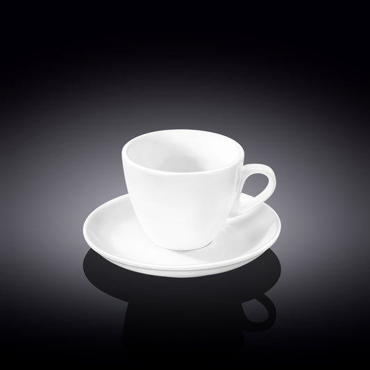 Wilmax Cup & saucer 110 ml White Porcelain WL-993174/AB
