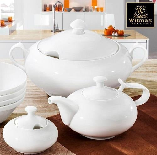 Wilmax Theepot 1150 ml van Porselein met Filter – WL-994000/1C