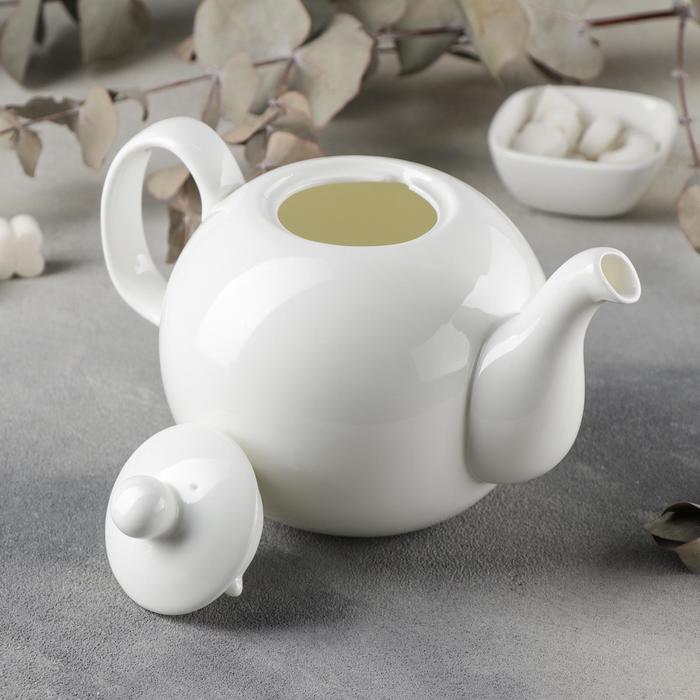 Wilmax Porzellan-Teekanne Weiß, 1,1 l – WL-994016/A