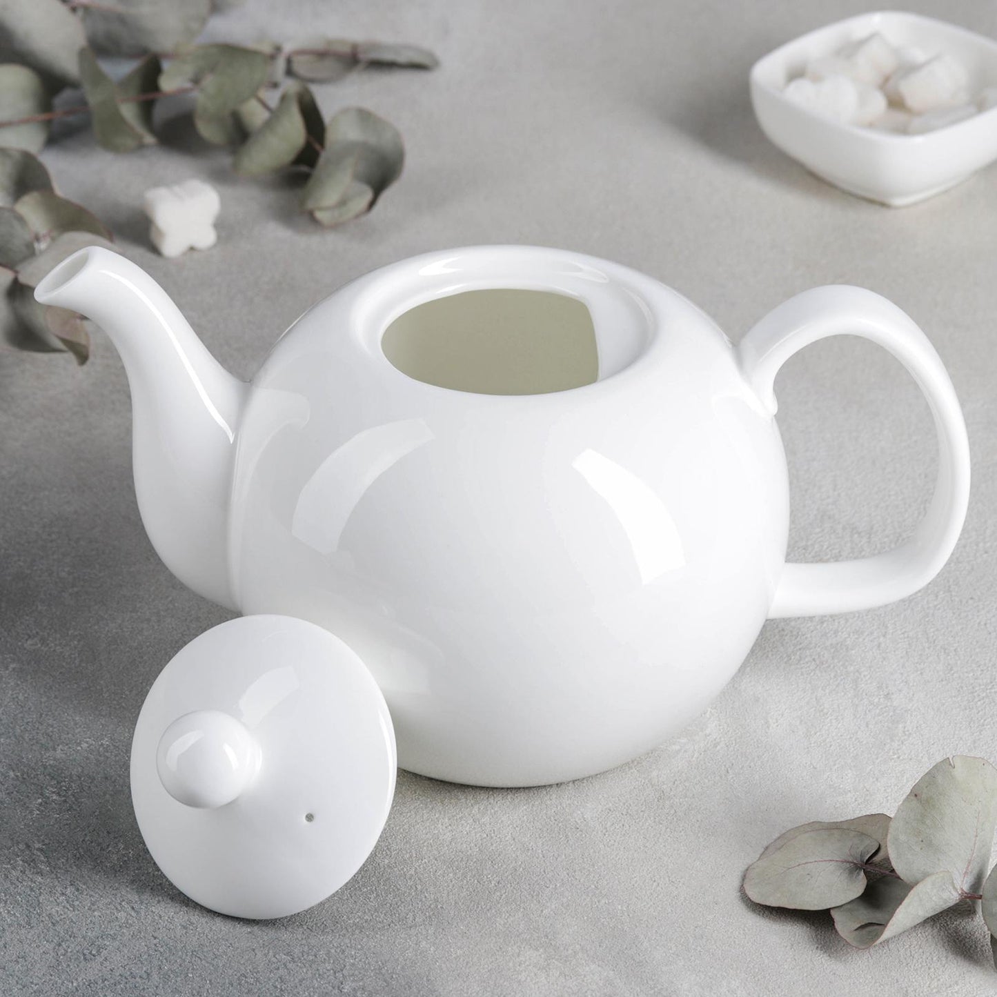 Wilmax England Theepot 1100ml Olivia Wit Porselein