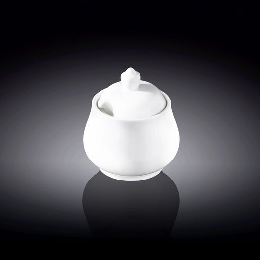 Wilmax Zuckerdose aus Porzellan mit Deckel 340 ml – WL-995019/A