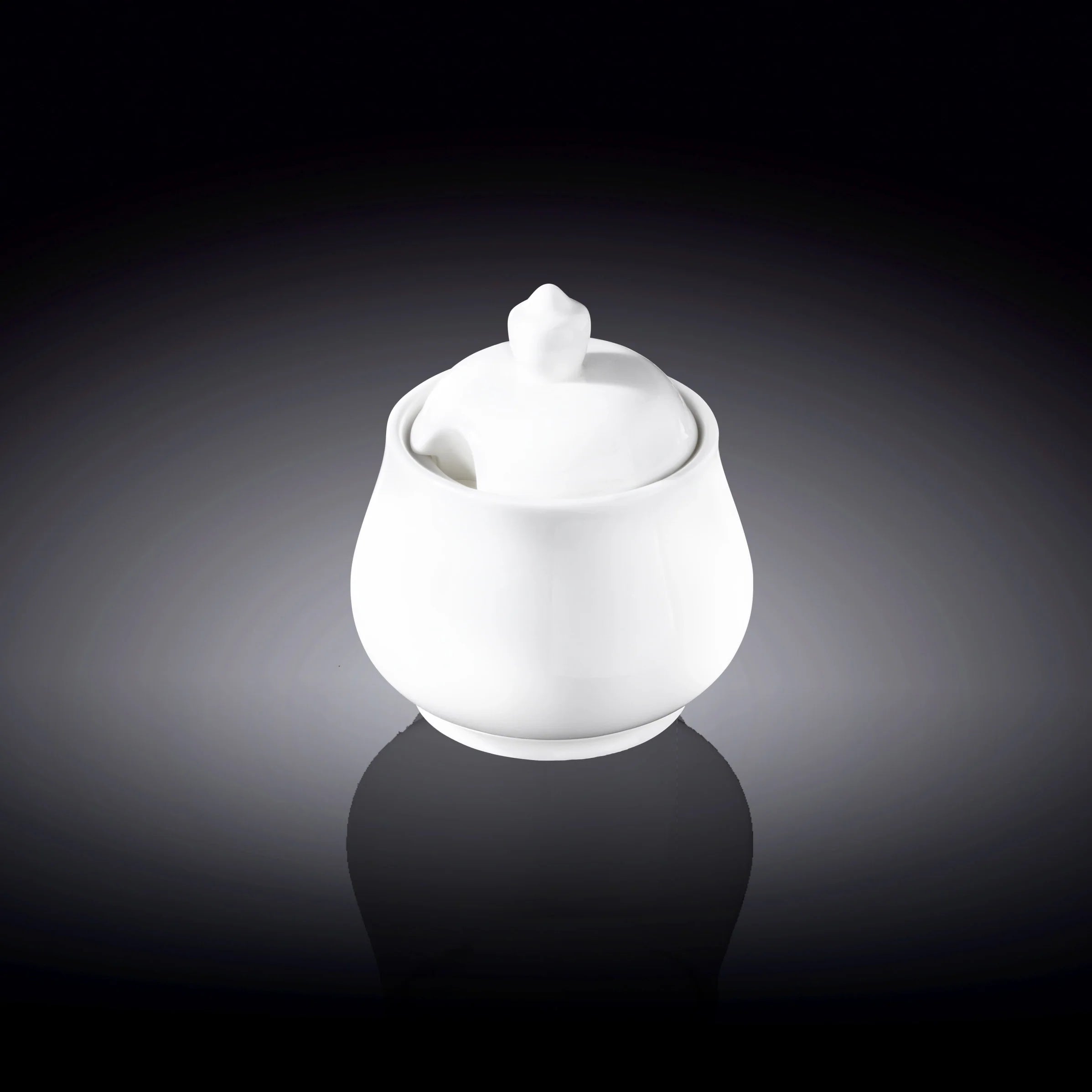 Wilmax Suikerpot met deksel 340 ml Wit Porselein WL-995019/A