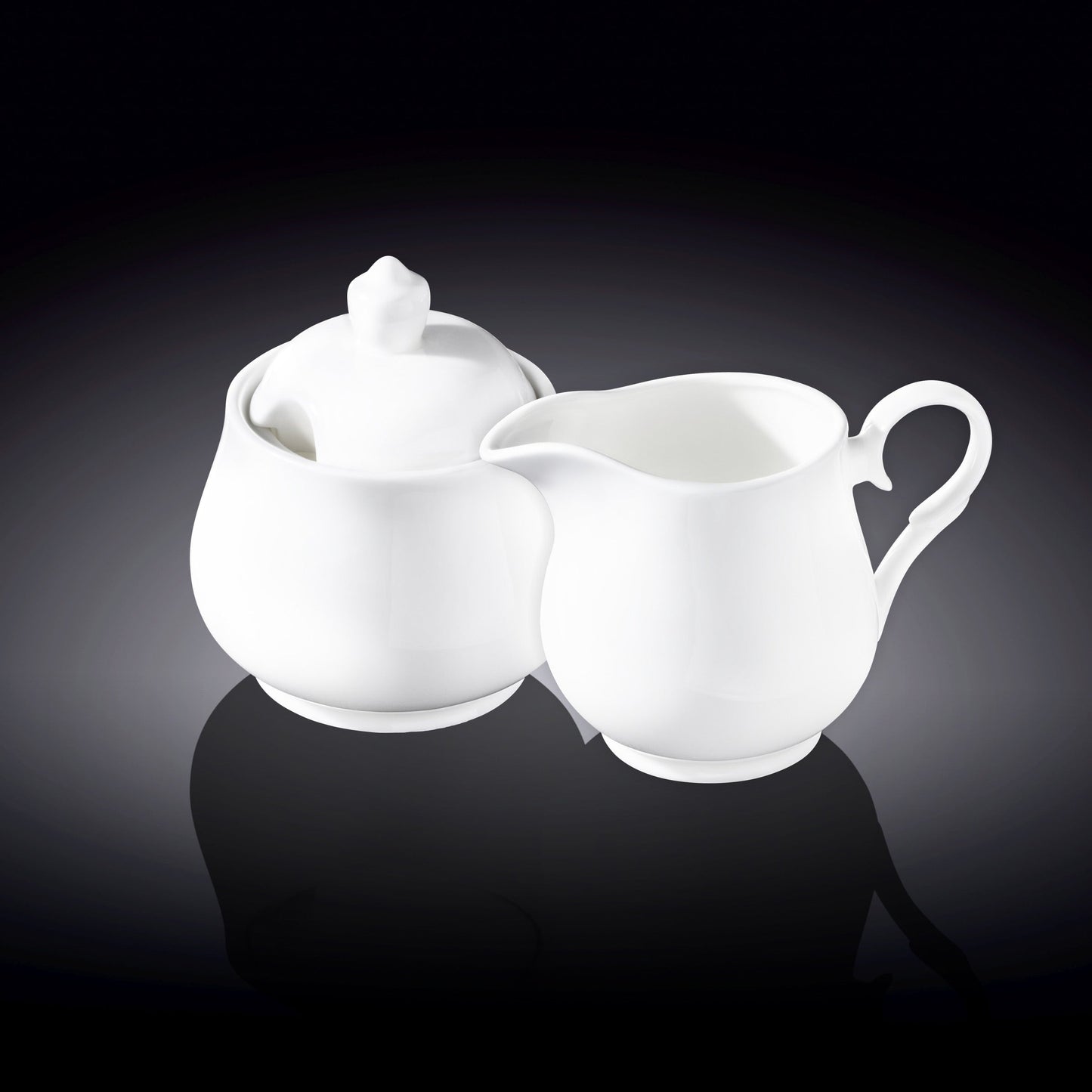 Wilmax Suikerpot & Melkkan Set Wit Porselein WL-995024/2C