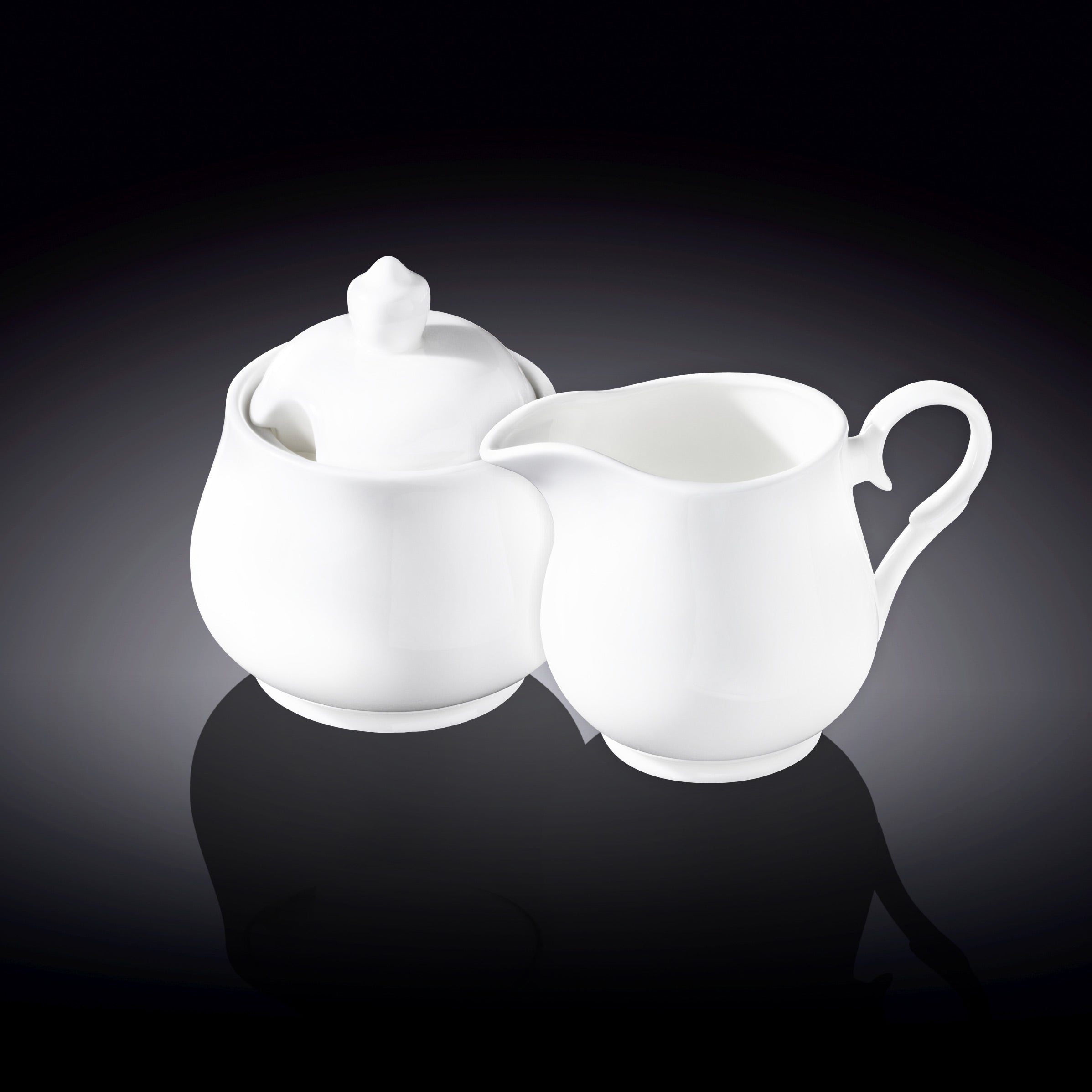 Wilmax Suikerpot & Melkkan Set Wit Porselein WL-995024/2C