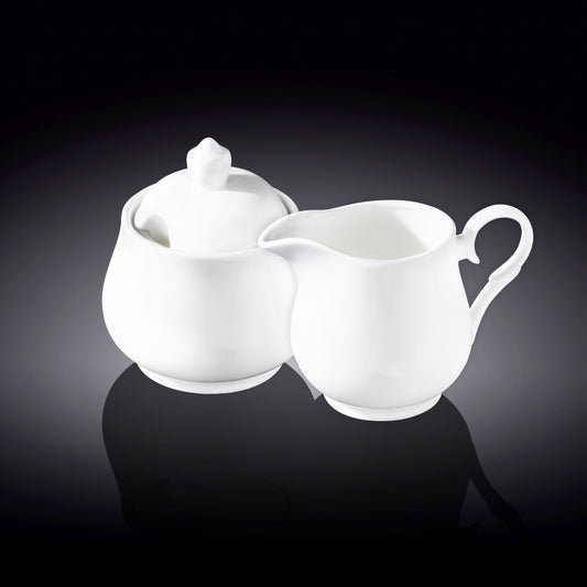 Wilmax Suikerpot & Melkkan Set Wit Porselein WL-995024/2C
