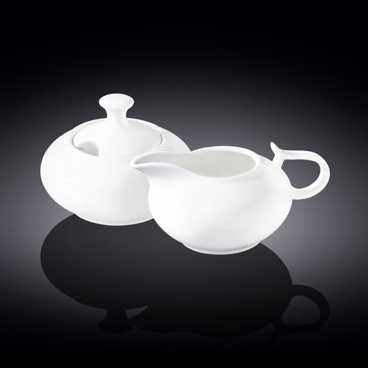 Wilmax Suiker- en Melkset Wit Porselein WL-995025/2C