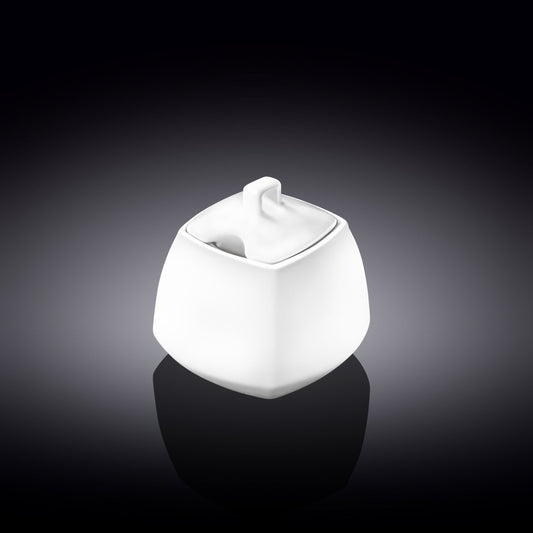 Wilmax Zuckerdose 340 ml aus Porzellan mit Deckel in Farbbox WL-995026/1C