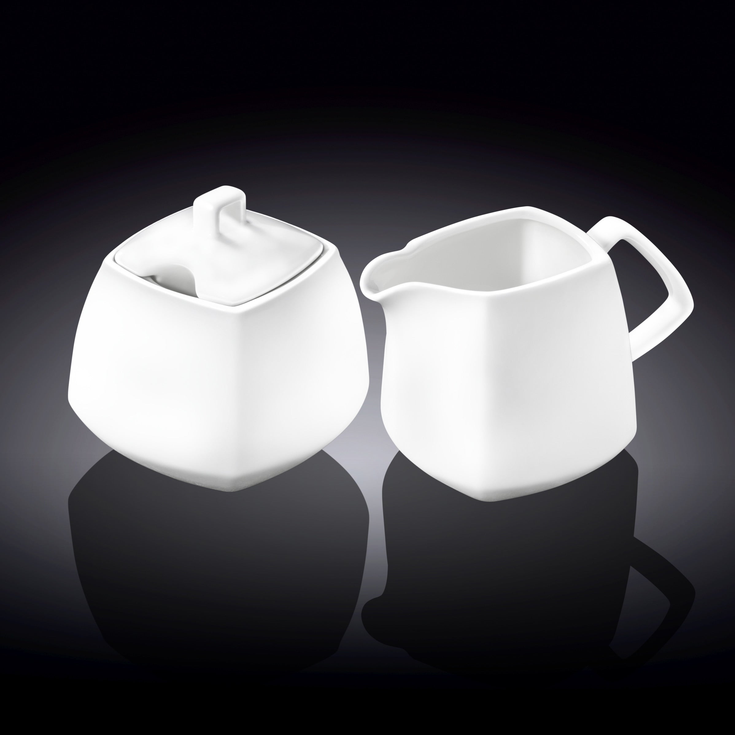 Wilmax England Suiker- en melkset Wit Porselein Ilona WL-995028/2C