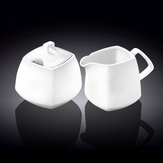 Wilmax England Sugar and Milk Set White Porcelain Ilona WL-995028/2C