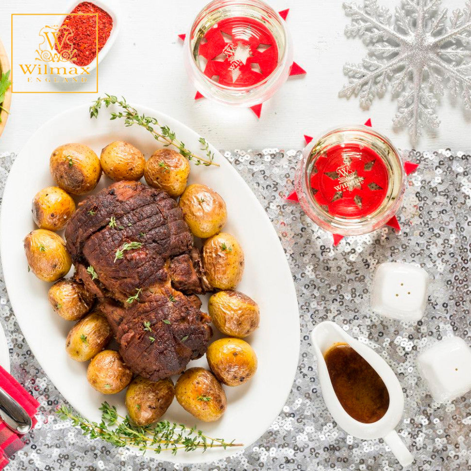 Wilmax Salz- & Pfeffer Set aus Porzellan mit Zahnstocherhalter WL-996005/SP