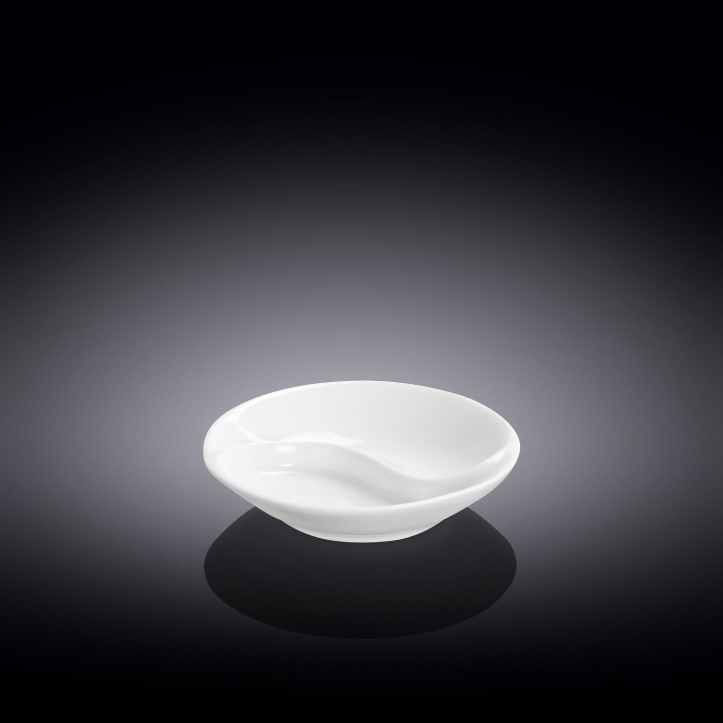 Wilmax Sojaschale mit Unterteilung 9 cm aus Porzellan – WL-996049/A