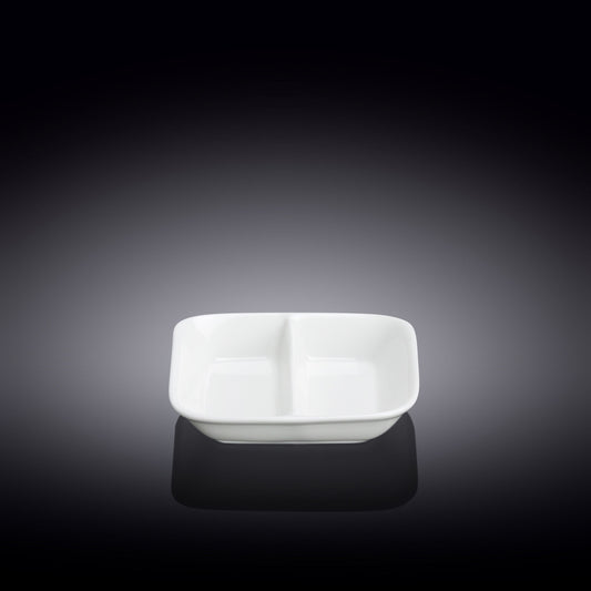 Wilmax Sojaschale 8,5 x 8,5 cm aus Porzellan, quadratisch – WL-996050/A